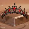 Bridal Headwear Black-Colour Women's Ballroom Crown Baroque Crystal Tiaras And Crowns Bridal Wedding Hair Accessories Jewelry