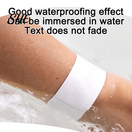 Color Coded Wristbands 200 Pcs Paper for Events, Barcode Print Self-Adhesive QR Code Printable Wristband, Thermal Sensitive Disposable DIY Bracelet