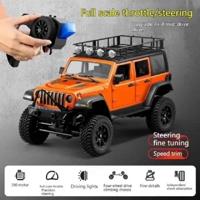 MN128 Full Scale RC CAR Model Remote Control Car Wrangler Jeep 4WD Climbing Car Simulation Off Road Vehicle Toy VS MN168 ALS1