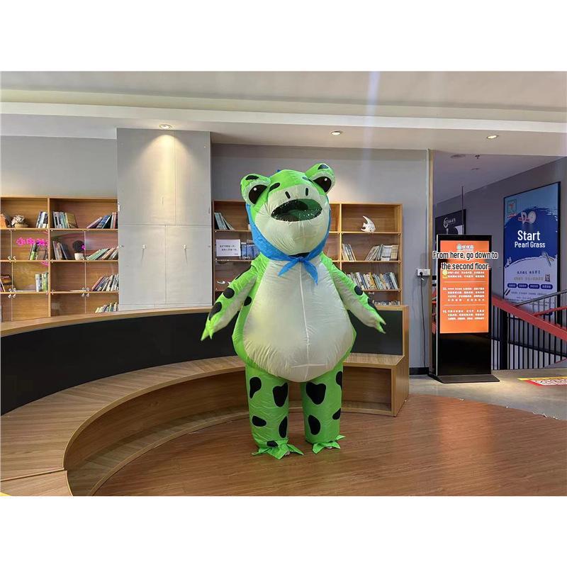 Adult Frog Mascot Costume - Inflatable Toad Cartoon Doll for Performances