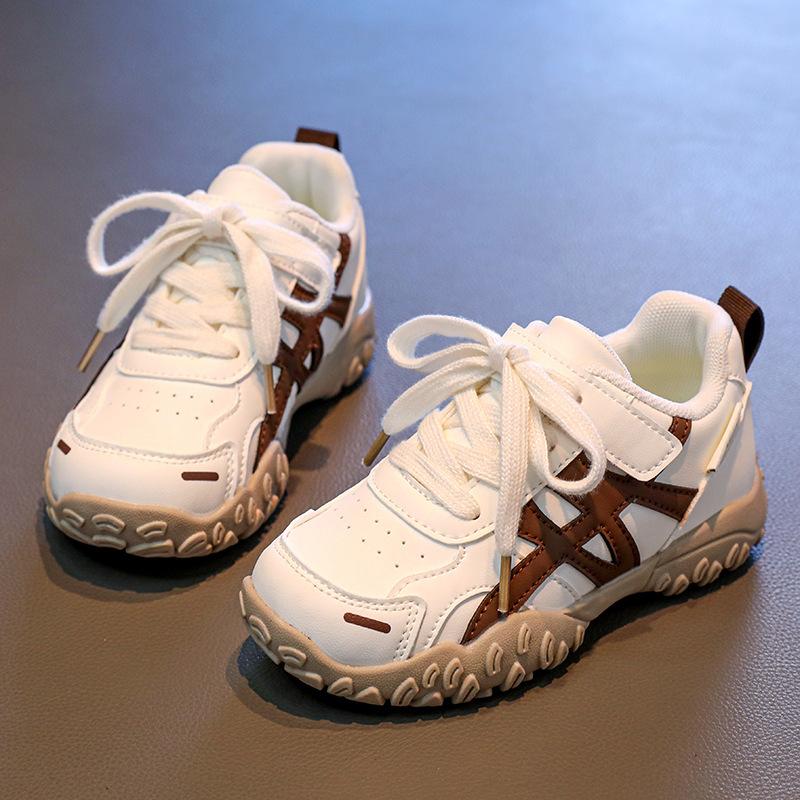 Kids Autumn Winter Soft Sole Sneakers Girls Dad Shoes Boys Retro Running Shoes For Middle And Big Children Casual Sport Footwear