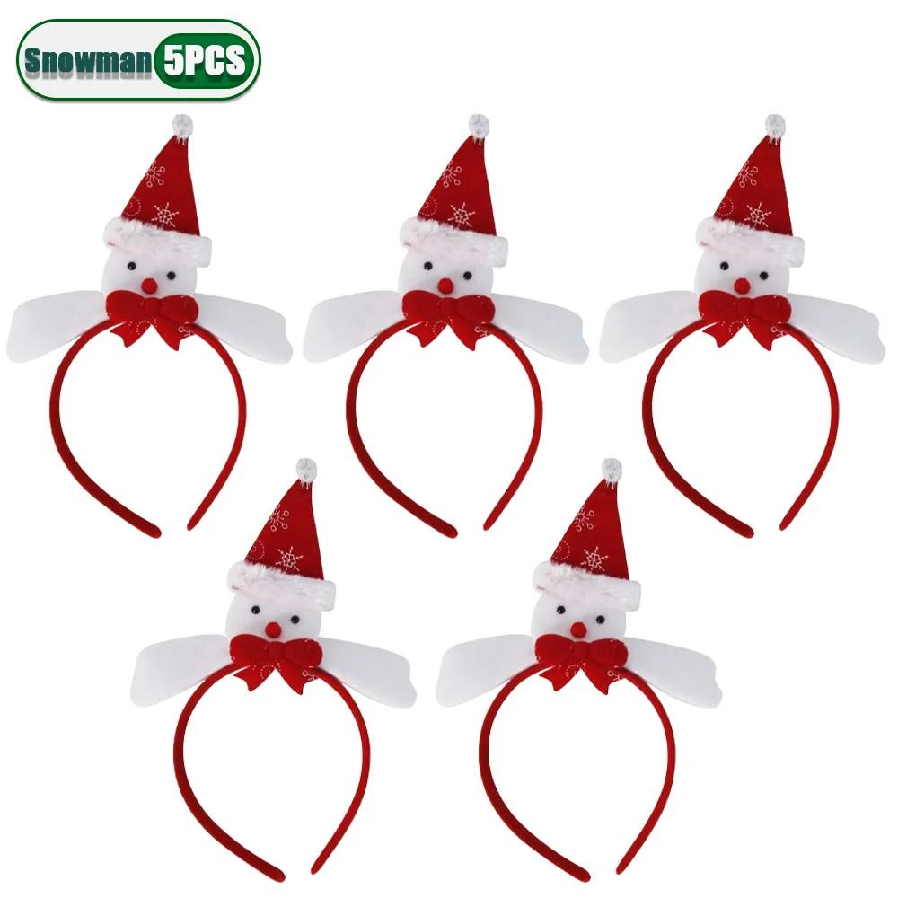 1-20 STÜCKE 2025 Neue Weihnachts-Haarbänder Festliche Partydekoration Erwachsene Kinder Foto-Requisiten Weihnachtsmütze Schneemann Stirnband