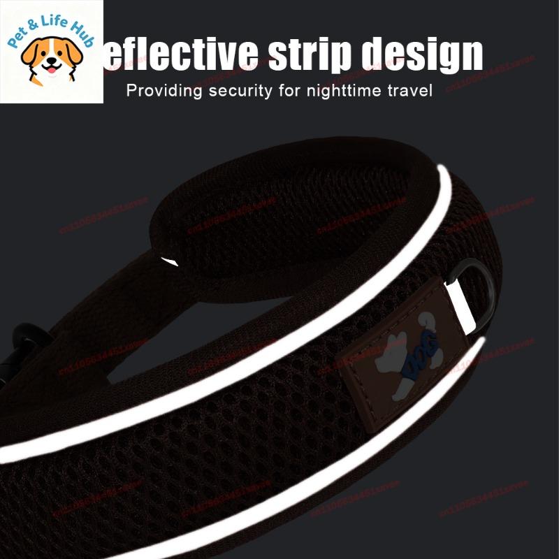 Premium Personalized Dog Collar Mesh Breathable Reflective Pet Collar Durable Comfortable Necklace for Small Medium Large Dogs