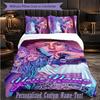Personalisiertes 3-teiliges Bettwäsche-SetLady Gaga Benutzerdefinierter Text Bettbezug Kissenbezug Set Schlafzimmer Geschenk