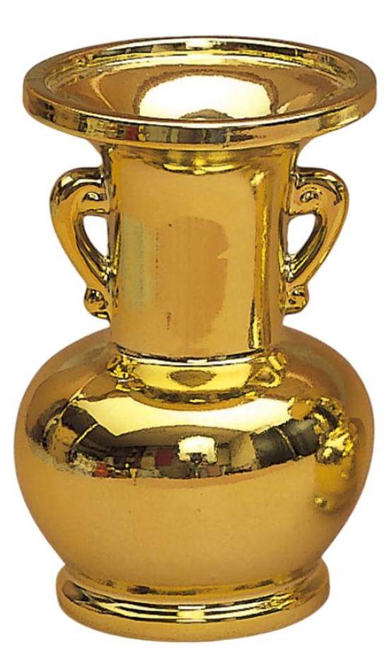 

Gold Flower Vase [5 inches] Buddhist Altar Supplies, Home Memorial Supplies, Urn Use