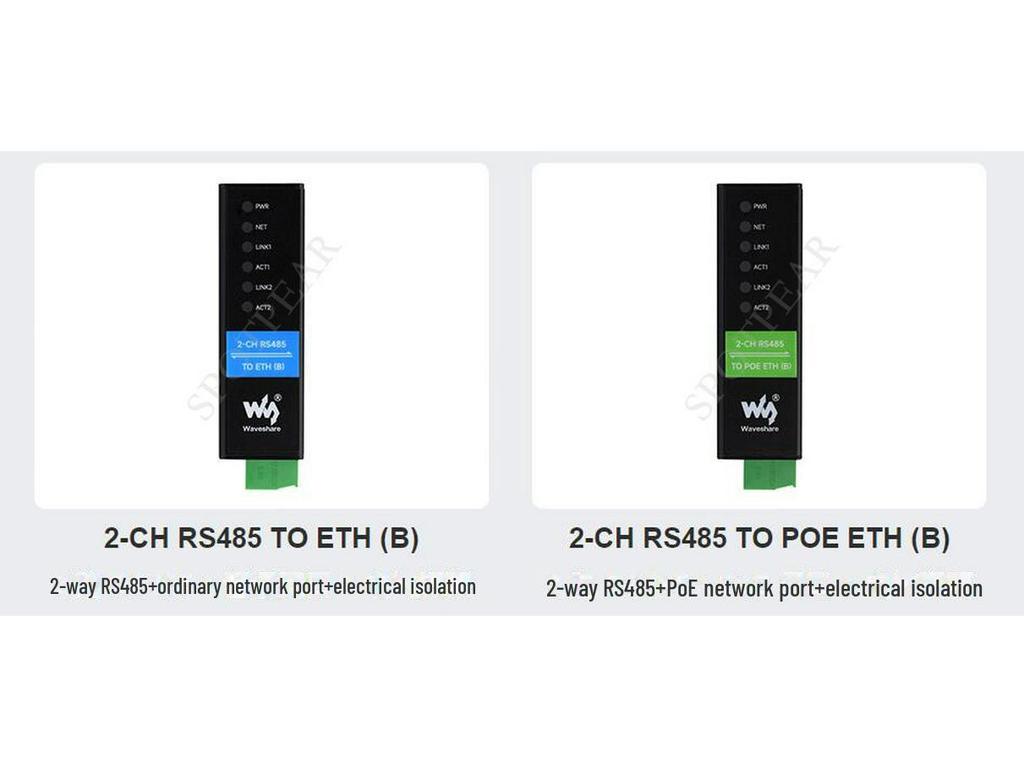 Dual Port RS485 To RJ45 Ethernet Industrial Isolated Serial Server Module