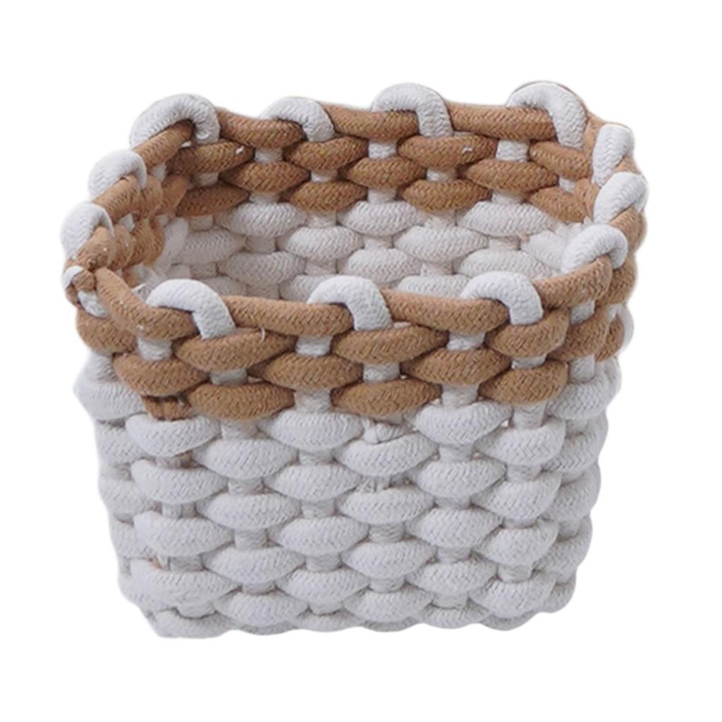 Multipurpose Organiser Box Towel Basket Heavy Duty Rope Basket for Bathroom Closet Bedroom Living Room Decorative