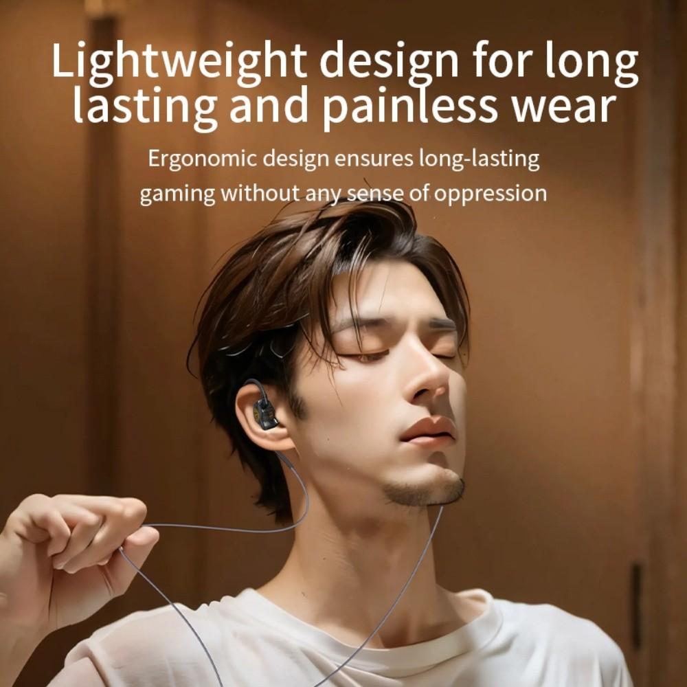 3.5mm Wired Earphone Elbow Earpiece Headset Sport Earphones Wired Headset  Sport