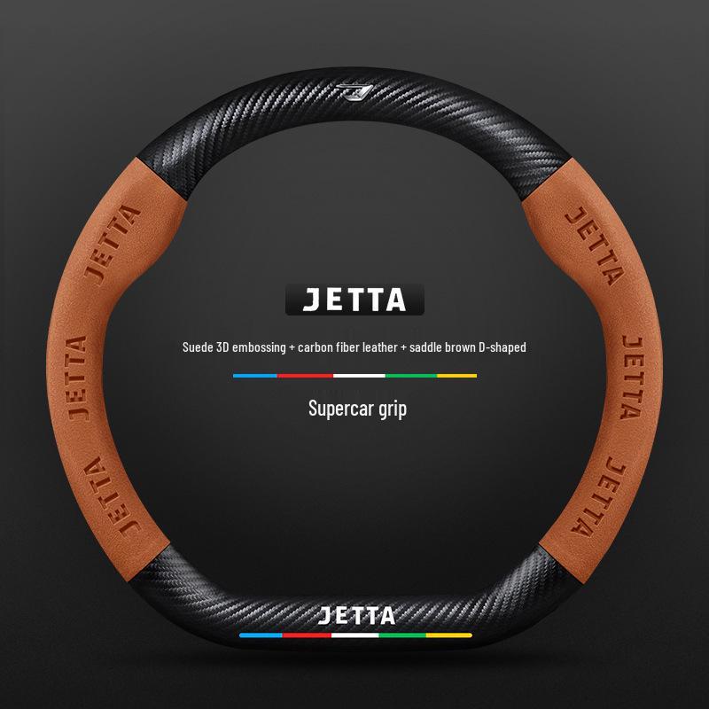 Custom Carbon Fiber & Suede Steering Wheel Covers for 2019-2022 Jetta VS5/VA3/VS7