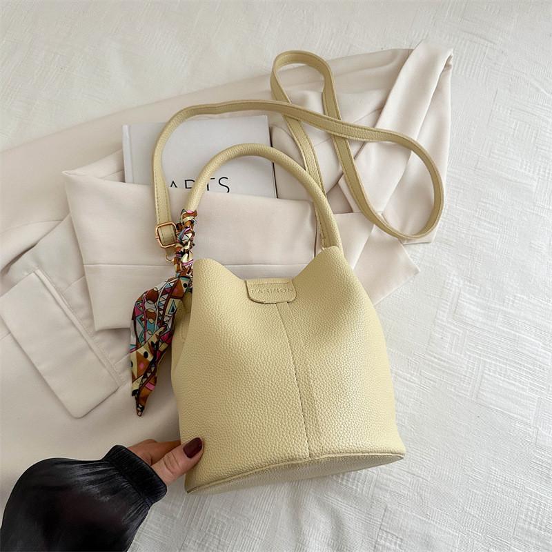 Stylish And Trendy Korean Aesthetic Bucket Bag For Women In Black Blue Yellow White