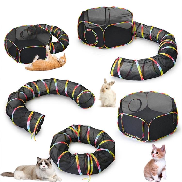 Pet Cat Tunnel Foldable Indoor Cat Tunnel Foldable Space Saving Training Toy