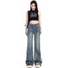 Damen Jeans Schlaghose Freizeit Schlankmachend Vintage Inspiriert Frühling Herbst Hoher Bund Glockenhose Damen Hose Schlag Jeans Y2k