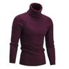 Men's Slim Fit High Collar Knitted Sweater Pullover - Trendy Cross-Border Autumn/Winter Long Sleeve Twisted Design