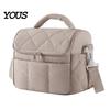 Fashionable Commuter Lunch Pouch Quilted Double Layer Insulated Bag, Lightweight Leakproof Thermal Box, Bag for Soup Storage Portable Large