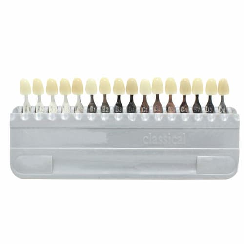 

PochiDen Dental Whitening Shade Guide, 16 Colors, 3D Dental Model Board