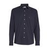 Mens Microprint Poplin Slim Long-Sleeved Shirt