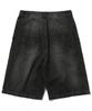 CPGN STUDIO Tie-Dye Bermuda Double-Pleated Denim Shorts Black