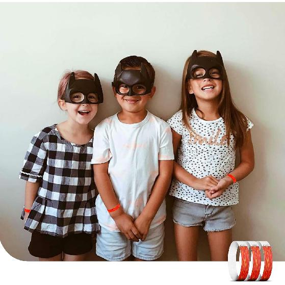 250 Tyvek Wristbands - Colored Paper Wristbands for Events - Red Flame Wrist Bands for Parties, Games, Competitions (red)