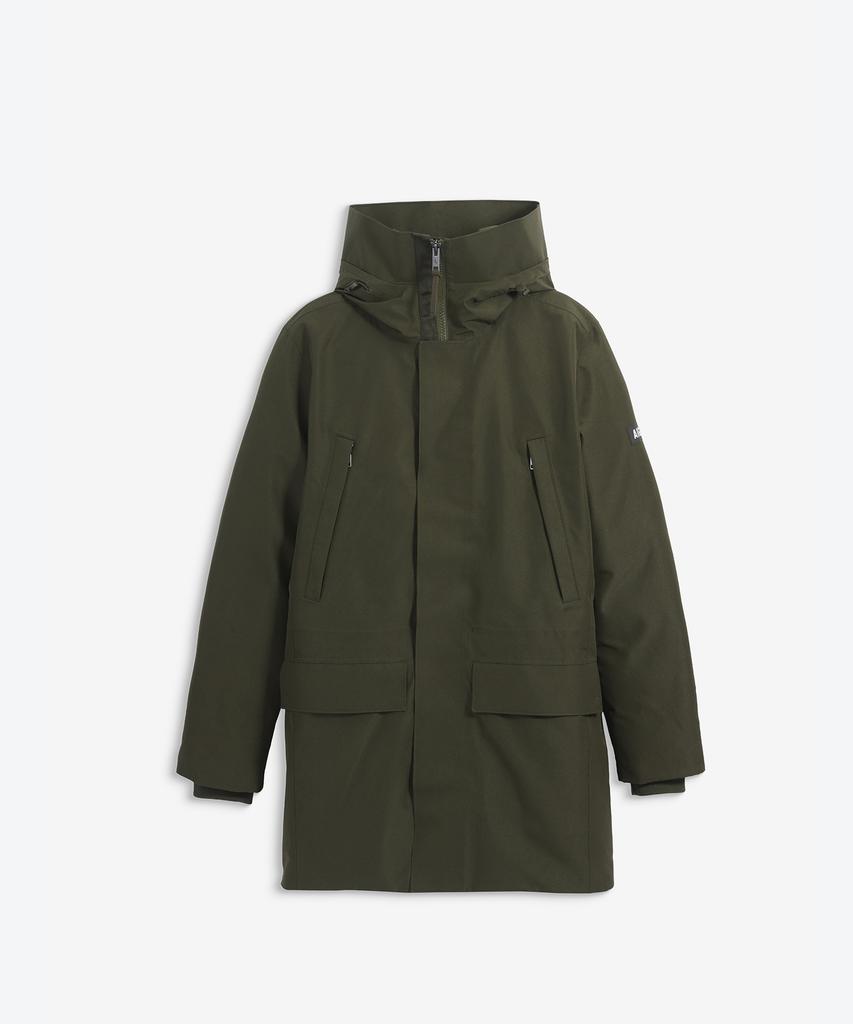 Aigle Men'S Gore-Tex Hooded Long Parka Aiw25Moui003Avo
