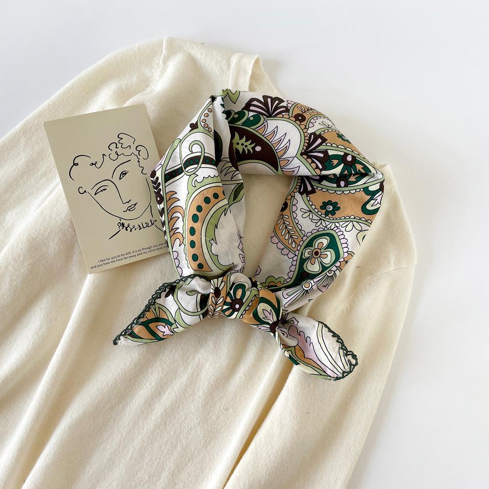 Small Scarf Small Square Scarf High-end Fashion Leopard Print Decorative Professional Scarf Summer Light Scarf