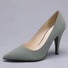 JiaLuoWei 3.9 Inch High Heel Pumps Lady Sexy Stilettos Pointed Toe Slip On Pumps Office Elgeant Casual Shoes Size 36-46