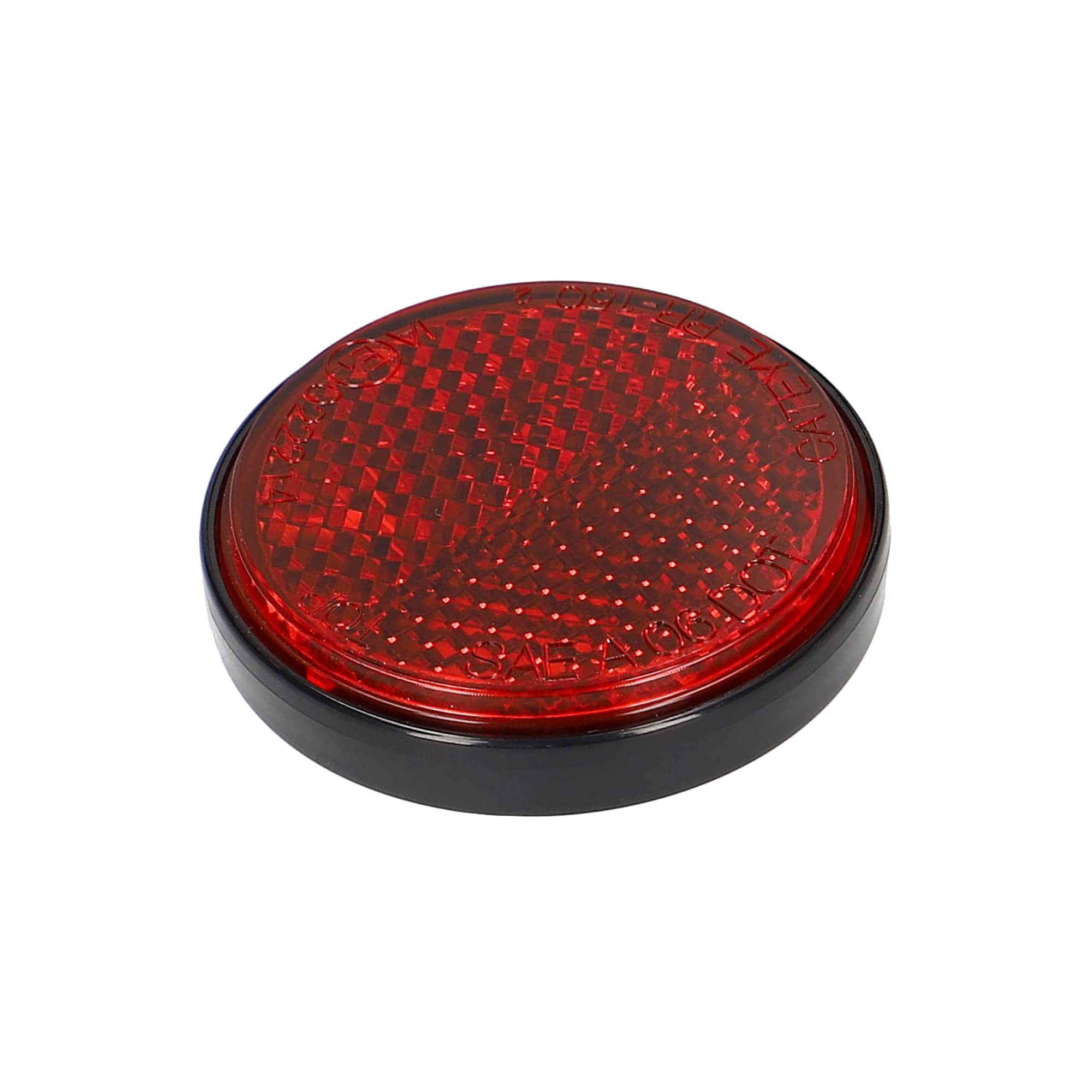 

amon Rear Reflector Vehicle Inspection 43mm Diameter x 11mm Improves Nighttime 6960 (Round), Compliant, E-Mark Certified, Approx. Thick, Visibility,