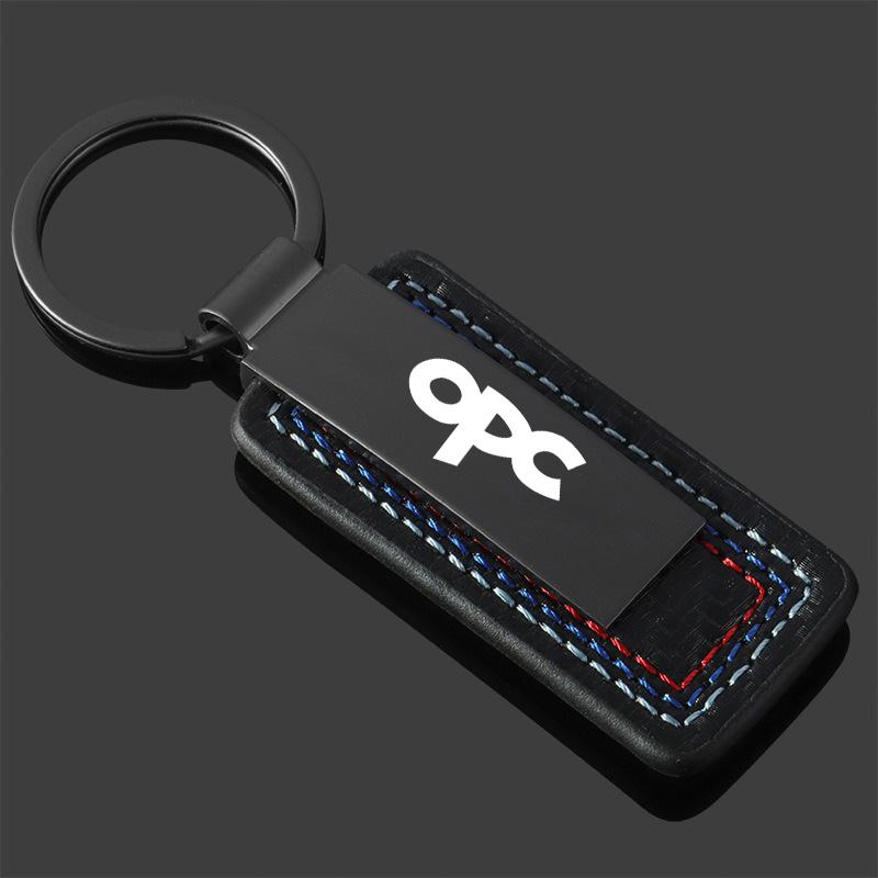 

Hand Sewn Carbon Fibre Car Emblem Keychain Key Ring For Opel OPC OPCLine Astra H G Insignia Mokka Zafira Corsa Styling Accessory