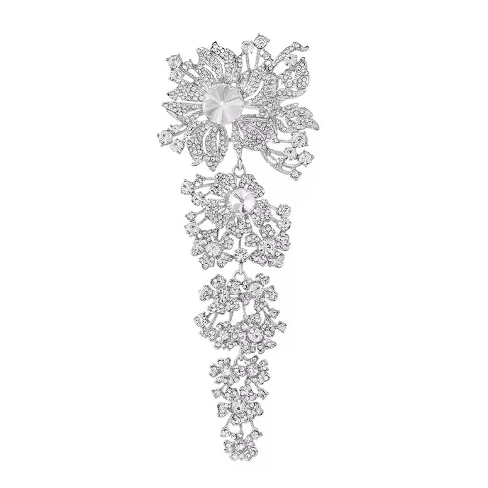 Large Size Crystal Rhinestone Brooches Crystal Rhinestones Large Size Brooches Wedding Bouquets