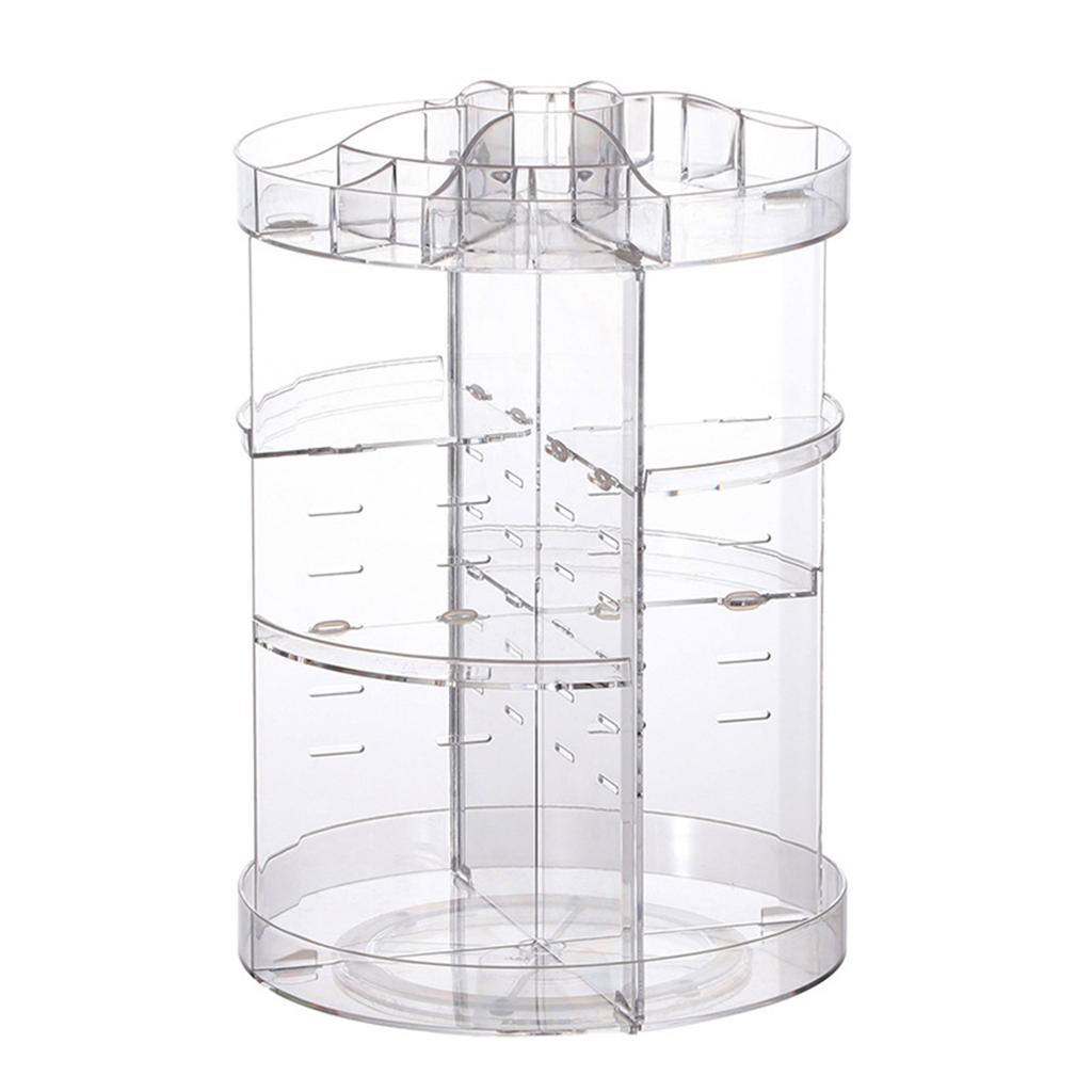 Elegant Makeup Storage Rack 360 Rotating Organizer with Multiple Layers for Cosmetics Beauty Products Display Stand