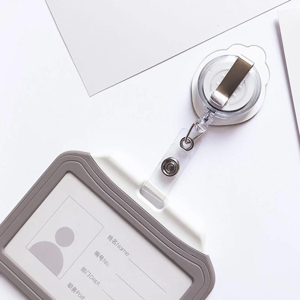 Nurse Doctor Acrylic Reel Clip Name Card Holder ID Card Clips Badge Holder Retractable Badge Reel