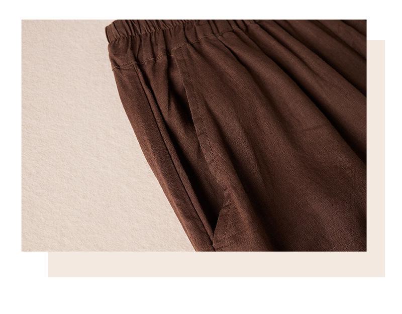 Women's Artistic Embroidery Cotton Linen Harem Pants - Slimming Casual Retro Style