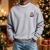 Men's Long Sleeve Neck Sweatshirt with Christmas Print, Holiday Pullover Top