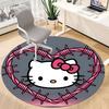 1pc Hello Kitty Chair Carpet for Office Non Slip, Machine Washable Rug for Office, Room Holiday Decor for Christmas, Birthday Polyester