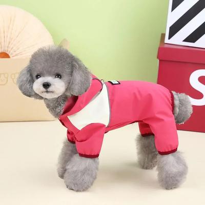 Small Dogs And Cats Reflective Raincoat Jumpsuit Pet Puppy Rain Coat Jacket Waterproof Pet Apparel Outdoor Puppy Doggy Outfits