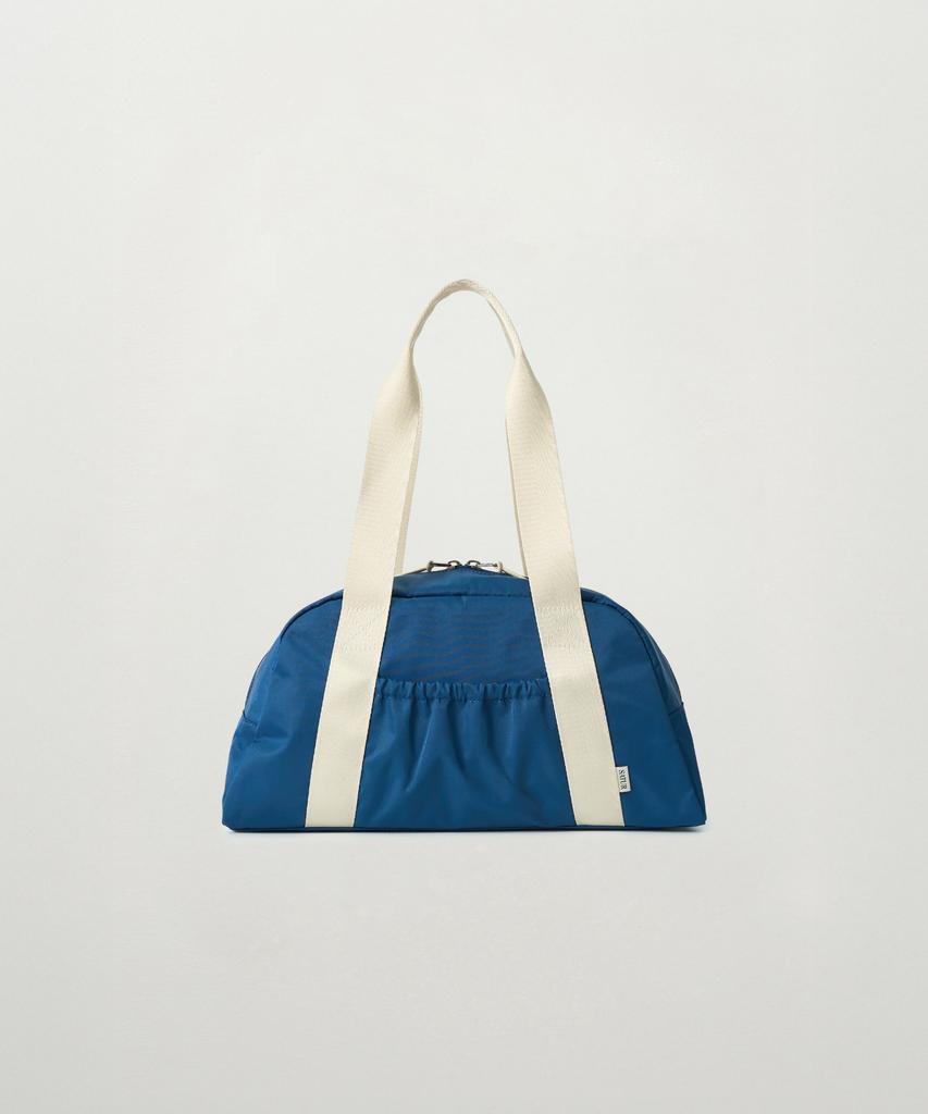 Satur Nylon Trapeze Shoulder Bag Blue