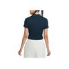 New Nike Sportswear Essentials Series Polo Shirt Women's Arsenal Dark Sea Blue/Sail White DV7885-478