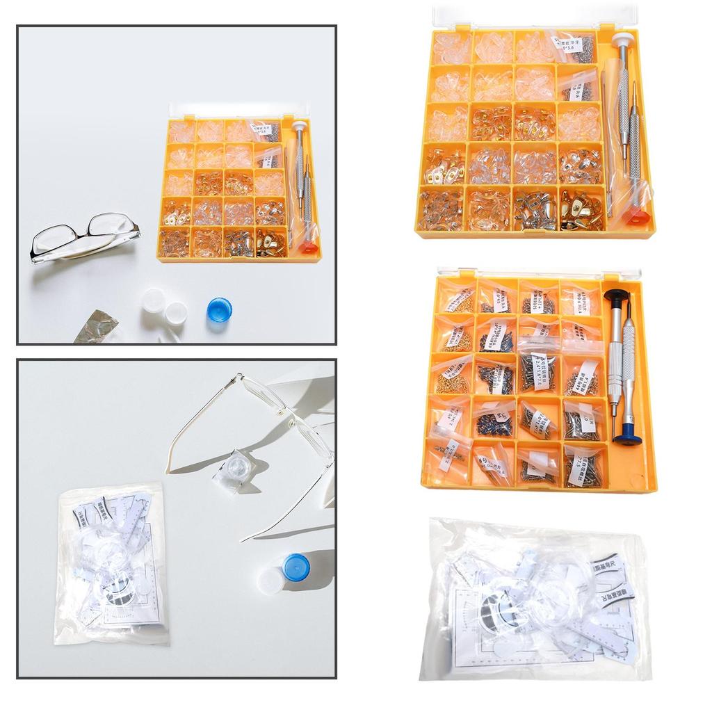 Eyeglasses Repair Set Screw Nose Pads Glasses Repair Set for Spectacle Accessories