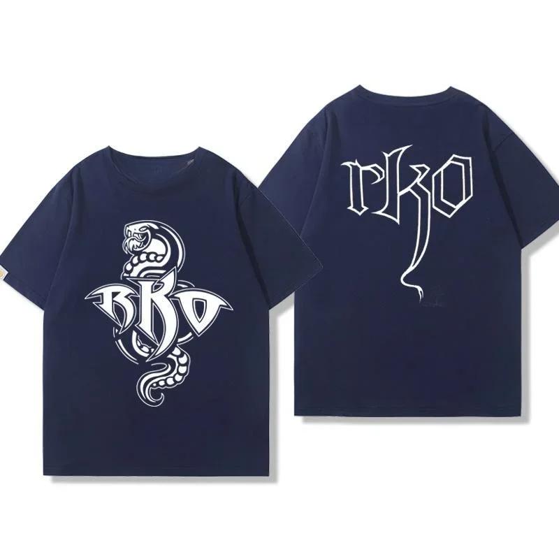 Men Funny Tee Wrestler Auden Randy Peripheral T-shirt Short Sleeved Wrestling Snake Men's and Women's Cotton Top Fashion