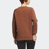 adidas Solid Logo Round Neck Long Sleeve Sweatshirt Women Sweatshirt Brown JE8615