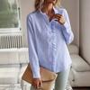Fashion Spring Autumn Long Sleeve Pleated Women Shirt Elegant Loose Casual Ruffled Single-Breasted Elegant Office Blouse Ladies Basic Tops