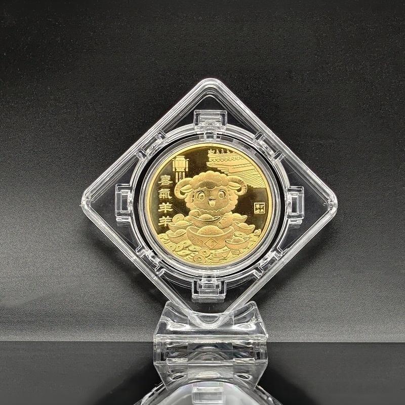 2027 Goat Year Chinese Zodiac Commemorative Coin Metal Collectible Souvenir Lucky New Year Gift for Birthday Use