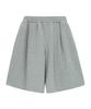 INTERSECTION Wide Single-Pleat Bermuda Shorts [Melange Grey]