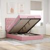 Ottoman Bed with Mattress Pink 140x190 Cm Velvet