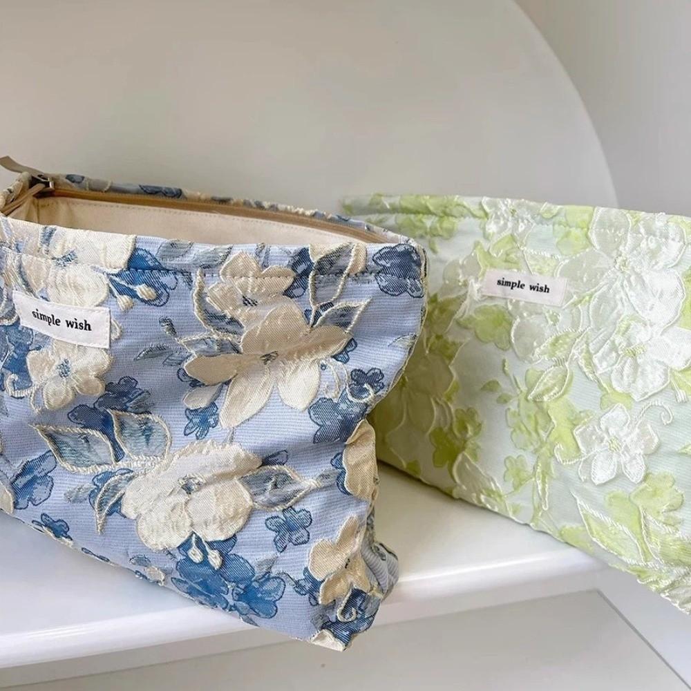 Fashion Print Cosmetic Bag Floral Print Large Capacity Makeup Bag Toiletry Pouch Travel Essentials Organizer Makeup Bag