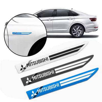 2 Stück Edelstahl Seitenflügel Abzeichen Emblem Kotflügel für Pajero Outlander XL Montero Lancer Triton l200 ASX