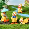 Garden Raincoat Duck Animal Resin DIY Ornaments Figurine Cake Decoration Micro Landscape Miniature