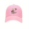 Floral Letter E Baseball Cap Unisex Polyester Casual Adjustable Sun Protection Dad Hat
