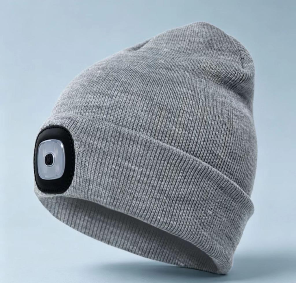 Riding Knitted Cap with Light Thermal Lighting Night Fishing Cap Portable LED Outdoor Wool Cap