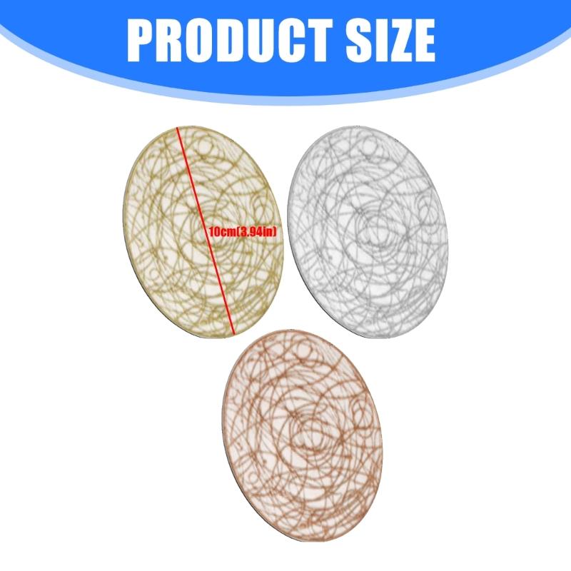 Set of 4 Durable PVC Drink Coasters Easy Cleaning Surfaces Unique Foils Accent Ideal for Homes Office Party Use