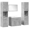 VidaXL Bathroom Furniture Set 4 Pcs Concrete Grey, Bathroom Cabinet, Bathroom Cupboard, Furniture 3324886